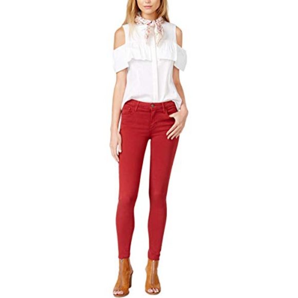 JOE'S JEANS ""The Charlie" Women's High Rise Skinny Ankle Denim in Henna Red 27 - Picture 1 of 6